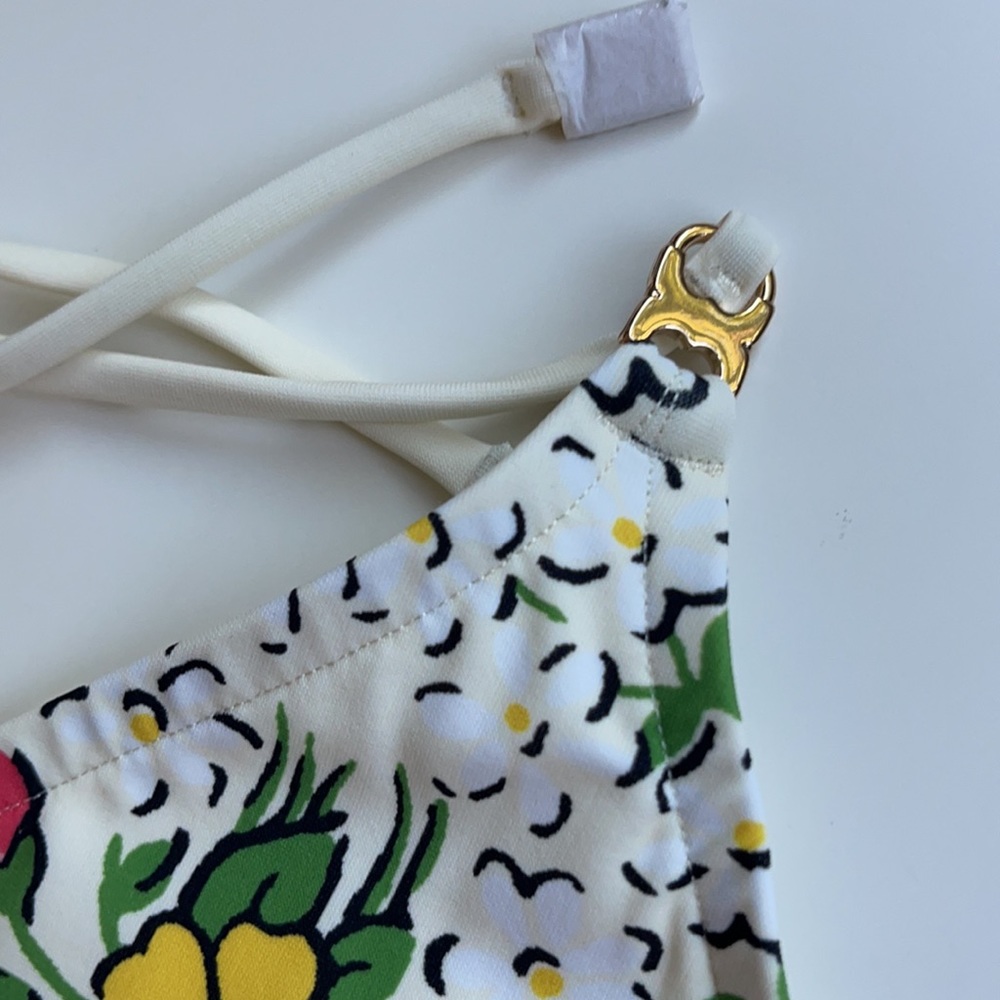 Tory Burch GEMINI LINK PRINTED STRING BIKINI TOP - Picture 5 of 8